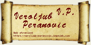 Veroljub Peranović vizit kartica